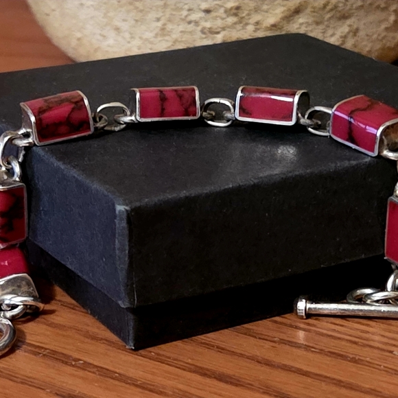 RARE Silpada Sterling Silver & Stone Bracelet - Picture 4 of 12